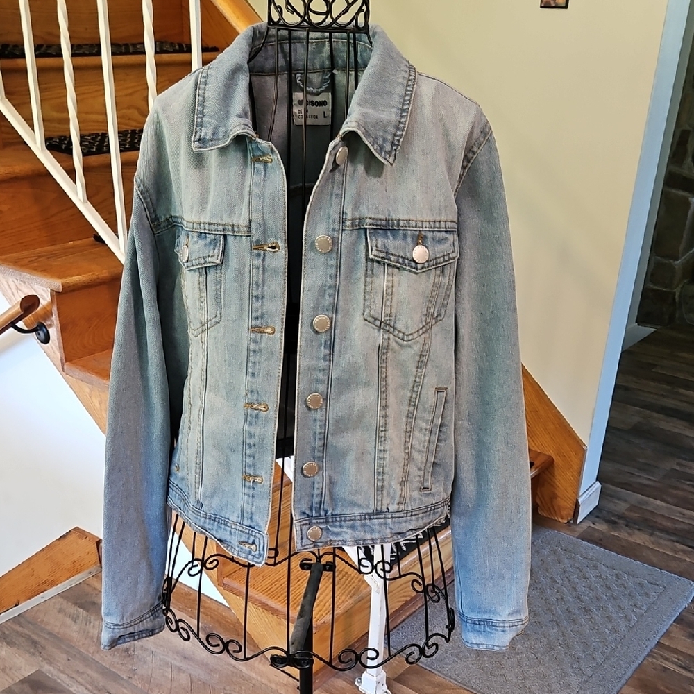 👚Ci Sono Light Blue Denim Jacket